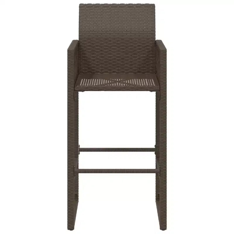 vidaXL Tabouret de bar de jardin, résine tressée, acier laqué, 100 % polyester
