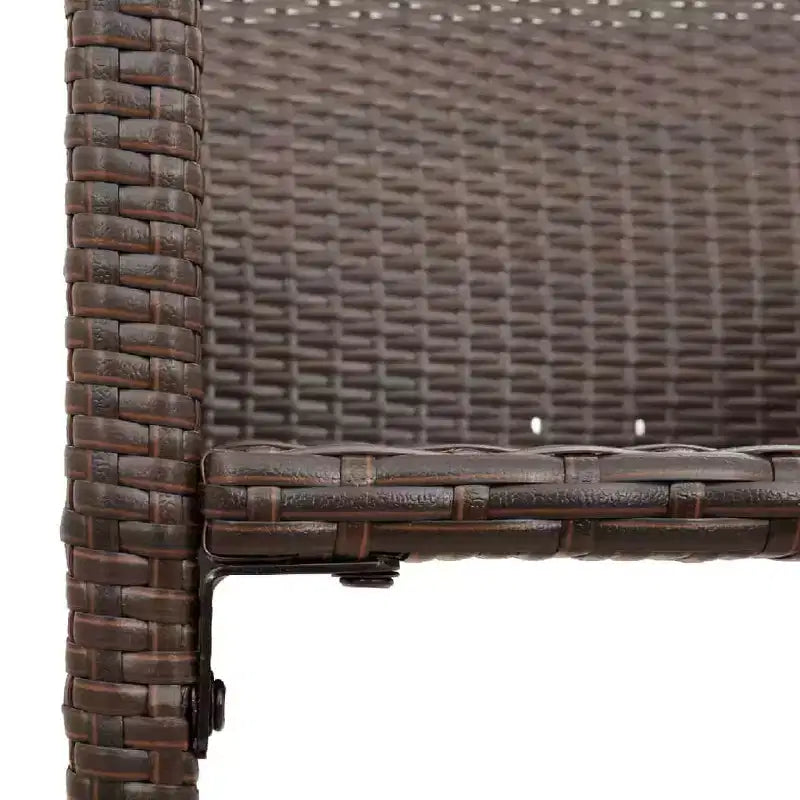 vidaXL Tabouret de bar de jardin, résine tressée, acier laqué, 100 % polyester
