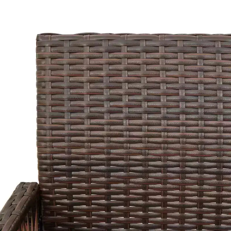 vidaXL Tabouret de bar de jardin, résine tressée, acier laqué, 100 % polyester