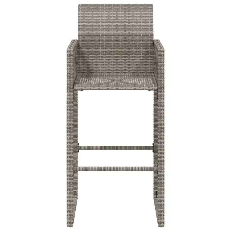 vidaXL Tabouret de bar de jardin, résine tressée, acier laqué, 100 % polyester