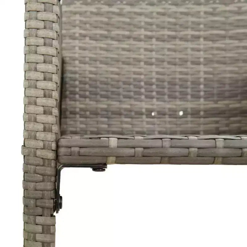 vidaXL Tabouret de bar de jardin, résine tressée, acier laqué, 100 % polyester