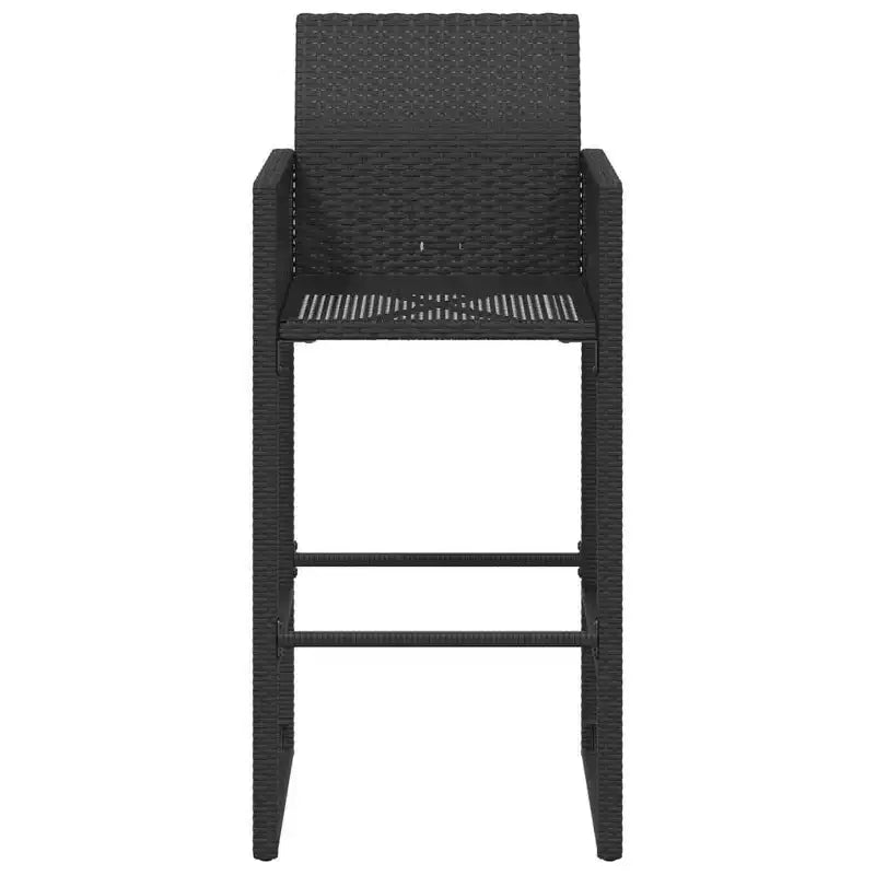 vidaXL Tabouret de bar de jardin, résine tressée, acier laqué, 100 % polyester