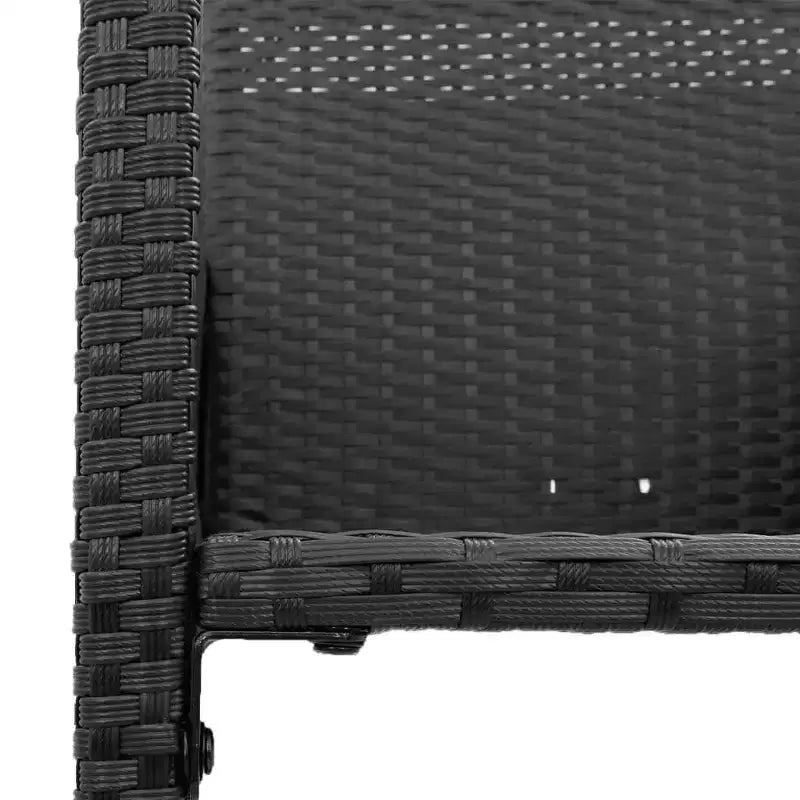vidaXL Tabouret de bar de jardin, résine tressée, acier laqué, 100 % polyester