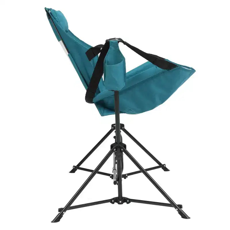 Chaise de camping suspendue et fauteuil à bascule Whisen avec porte-gobelet oreiller, transat avec sac de transport