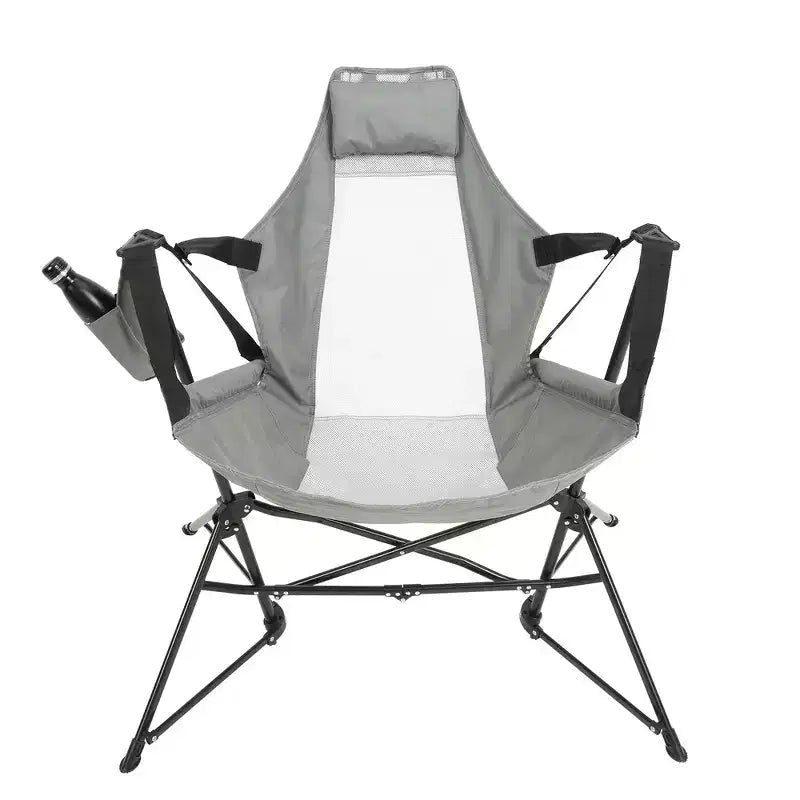 Chaise de camping suspendue et fauteuil à bascule Whisen avec porte-gobelet oreiller, transat avec sac de transport