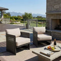Christopher Knight Home Kamal Modern Patio Aluminum Olefin Upholstered Club Chairs with Cushion