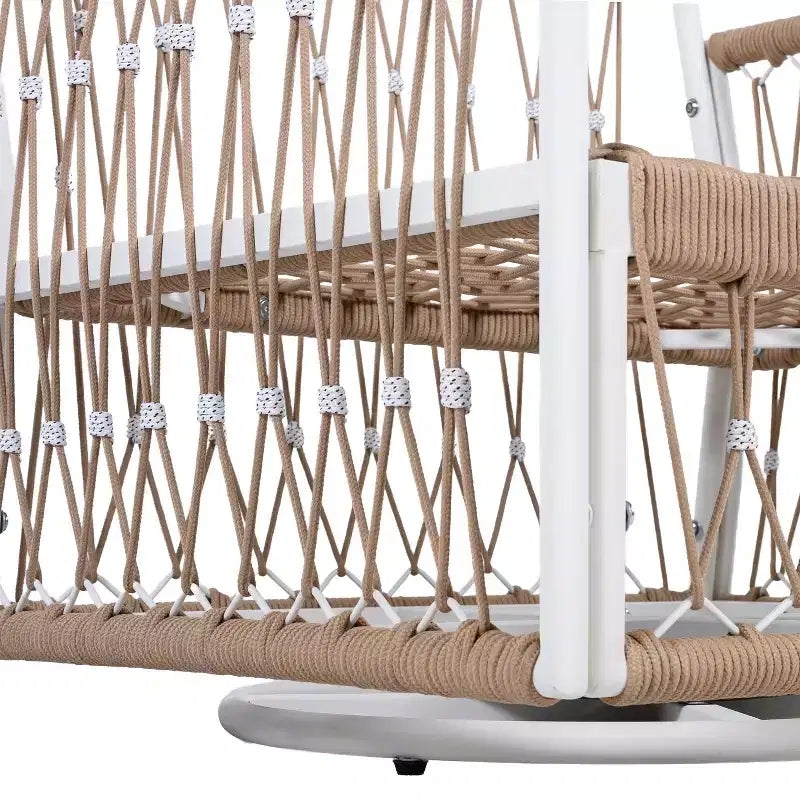 Lot de 2 chaises longues d'extérieur pivotantes à 360° pour patio, fauteuil bohème avec coussin imperméable et cadre résistant aux intempéries -ModernLuxe
