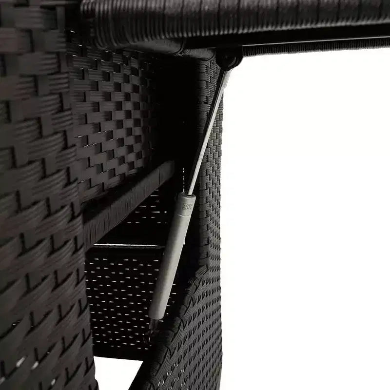 Chaise de jardin inclinable vidaXL en résine tressée avec table d'appoint