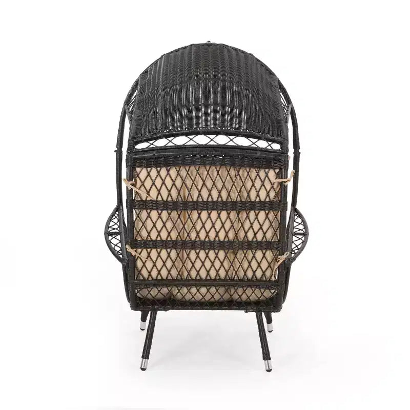 Christopher Knight Home Didier, table de patio de style campagnard en fer et similicoton, avec motif de panier