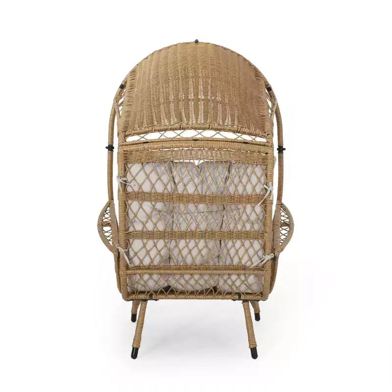 Christopher Knight Home Didier, table de patio de style campagnard en fer et similicoton, avec motif de panier