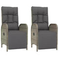 vidaXL Outdoor Reclining Chairs with Cushions