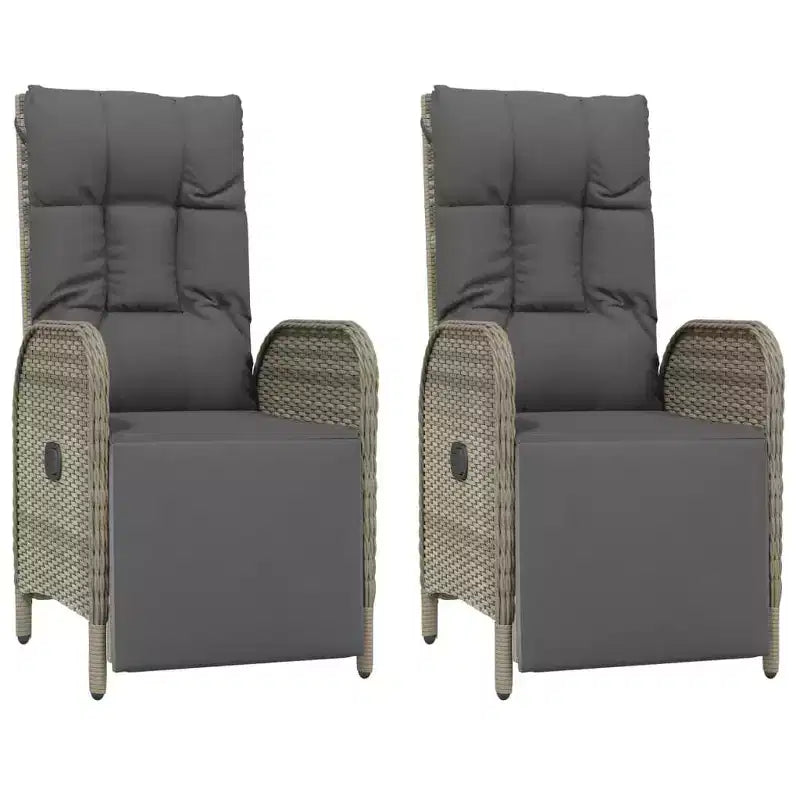 vidaXL Outdoor Reclining Chairs with Cushions