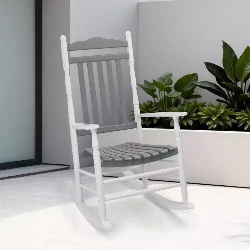 Karl Home | Fauteuil à bascule de patio classique en bois massif