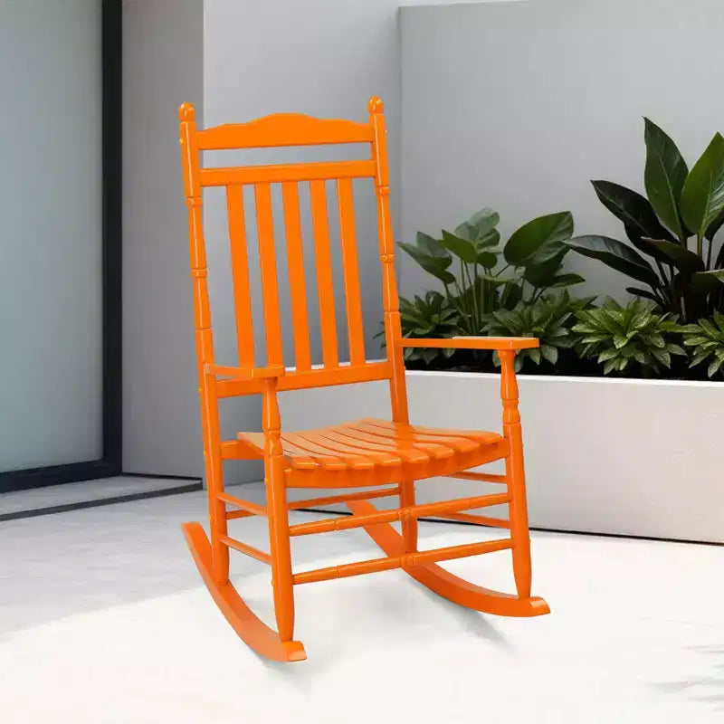 Karl Home | Fauteuil à bascule de patio classique en bois massif
