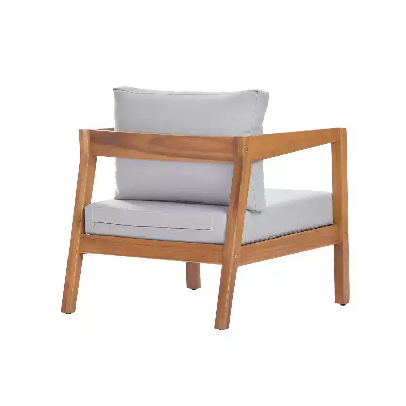 Christopher Knight Home Kittisak Fauteuils de jardin rembourrés en bois d'acacia style ferme avec coussin (Lot de 2)