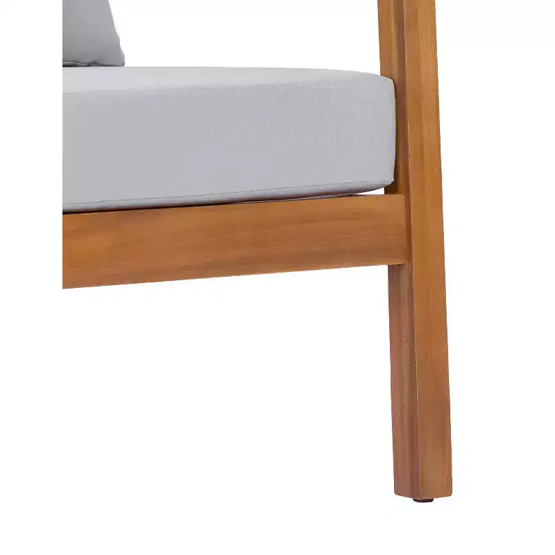Christopher Knight Home Kittisak Fauteuils de jardin rembourrés en bois d'acacia style ferme avec coussin (Lot de 2)