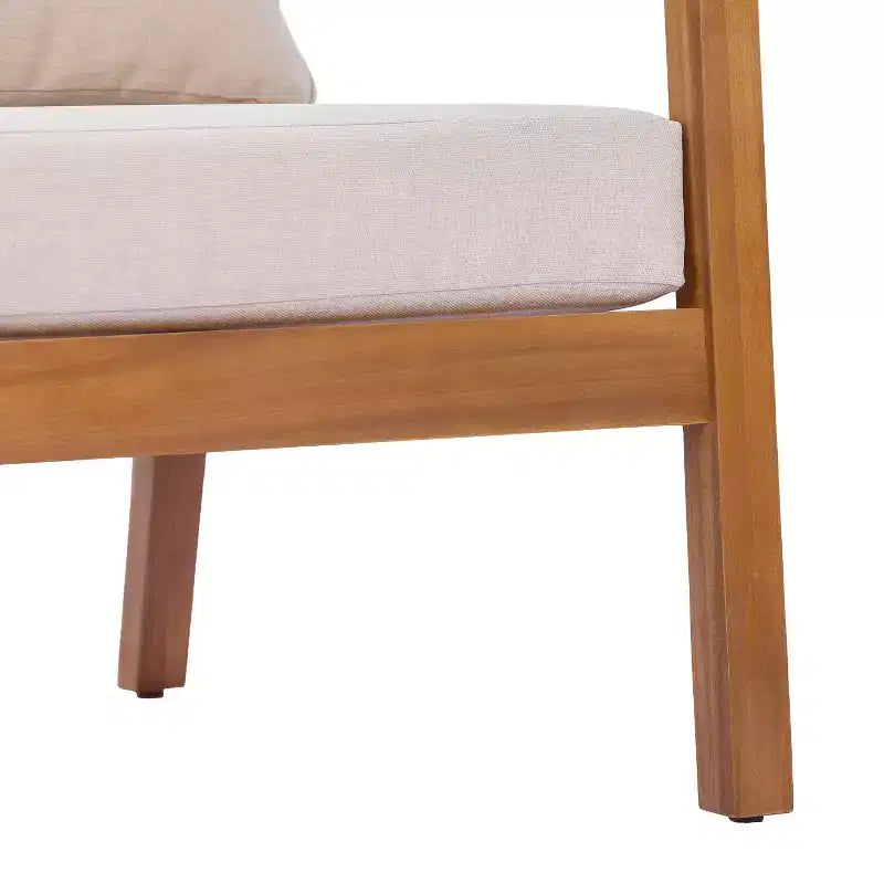 Christopher Knight Home Kittisak Fauteuils de jardin rembourrés en bois d'acacia style ferme avec coussin (Lot de 2)