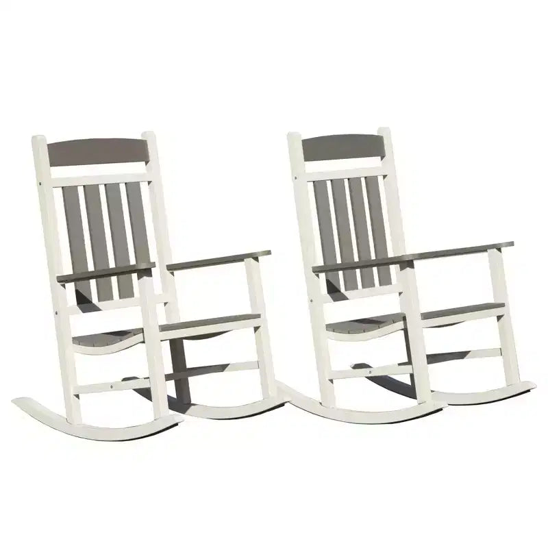 Clihome – Lot de 2 chaises berçantes d'extérieur