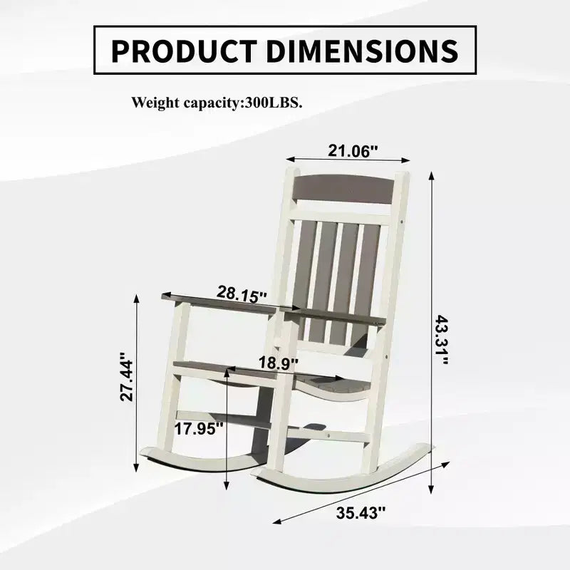 Clihome – Lot de 2 chaises berçantes d'extérieur