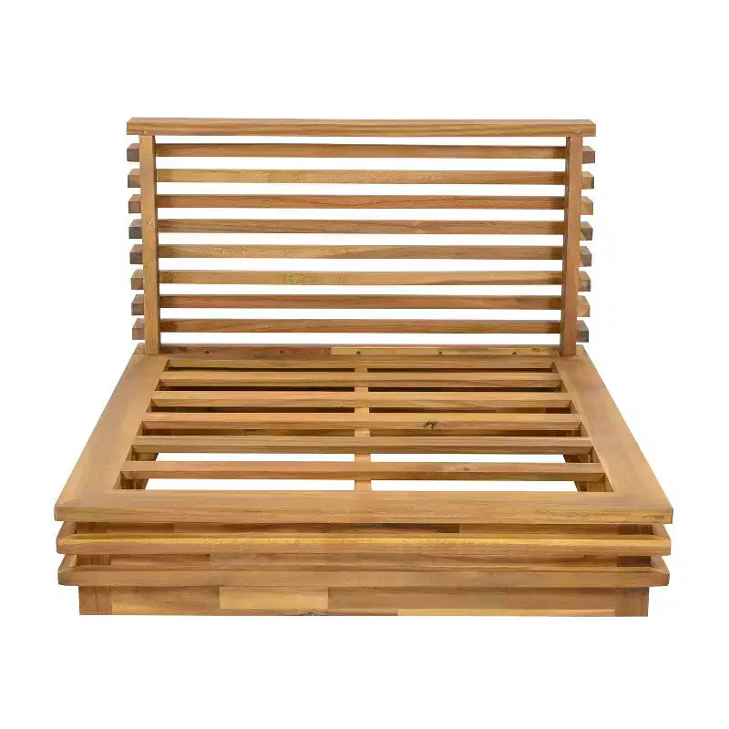 Christopher Knight Home Preston – Fauteuil de jardin moderne et surdimensionné en bois d'acacia avec coussins