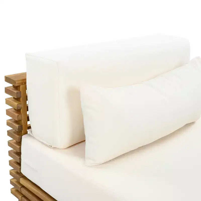 Christopher Knight Home Preston – Fauteuil de jardin moderne et surdimensionné en bois d'acacia avec coussins