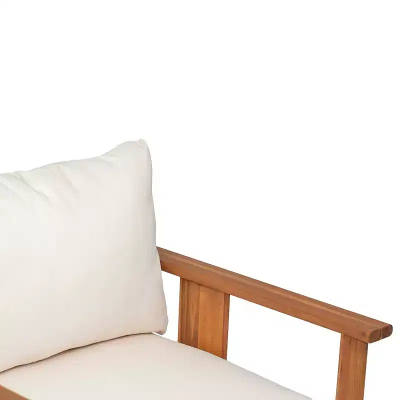 Fauteuil de jardin moderne en bois d'acacia avec coussin Christopher Knight Home Chalida
