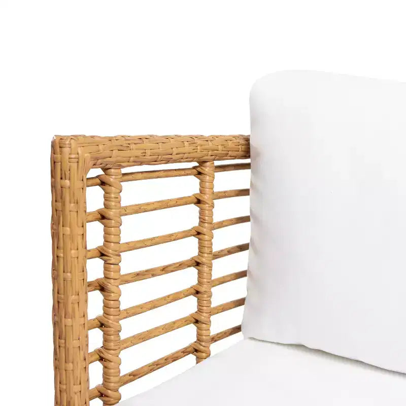 Fauteuil d'extérieur Fauteuil club de patio Fauteuil en rotin avec coussins résistants aux intempéries, Marron - ModernLuxe