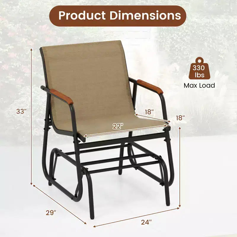 Lot de 2 chaises de jardin Costway avec accoudoirs incurvés en teck et assise en tissu respirant