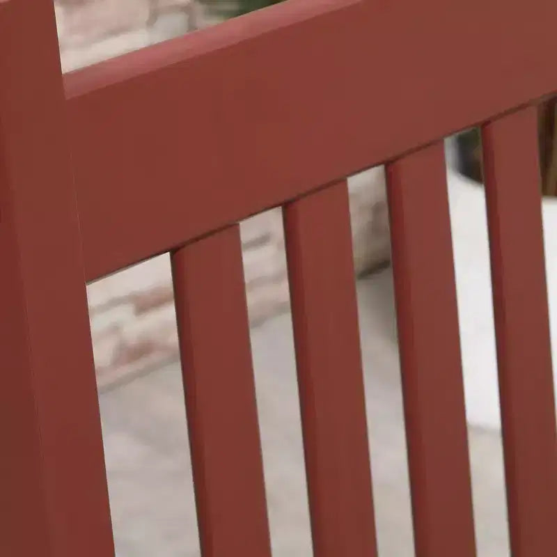 Lot de 2 chaises à bascule d'extérieur, fauteuils à bascule de terrasse en bois avec accoudoirs lisses, dossier haut pour jardin, balcon, porche, supporte jusqu'à 160 kg