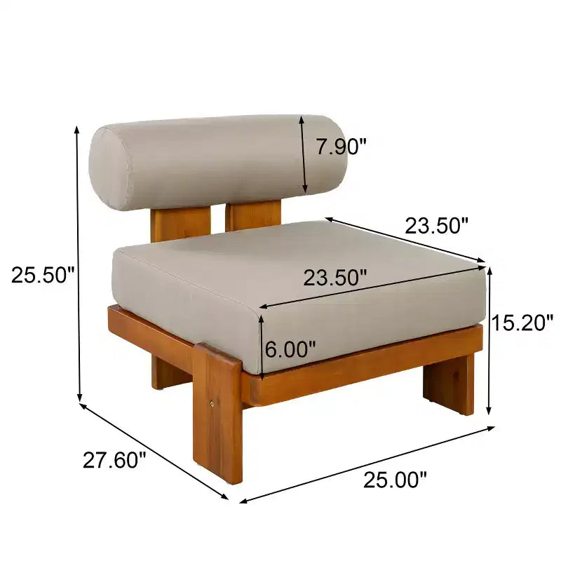 Christopher Knight Home Kavya Chaises de terrasse rembourrées modernes en acacia (lot de 2)