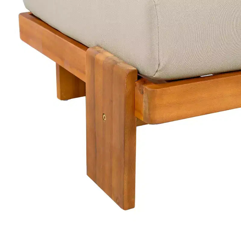 Christopher Knight Home Kavya Chaises de terrasse rembourrées modernes en acacia (lot de 2)