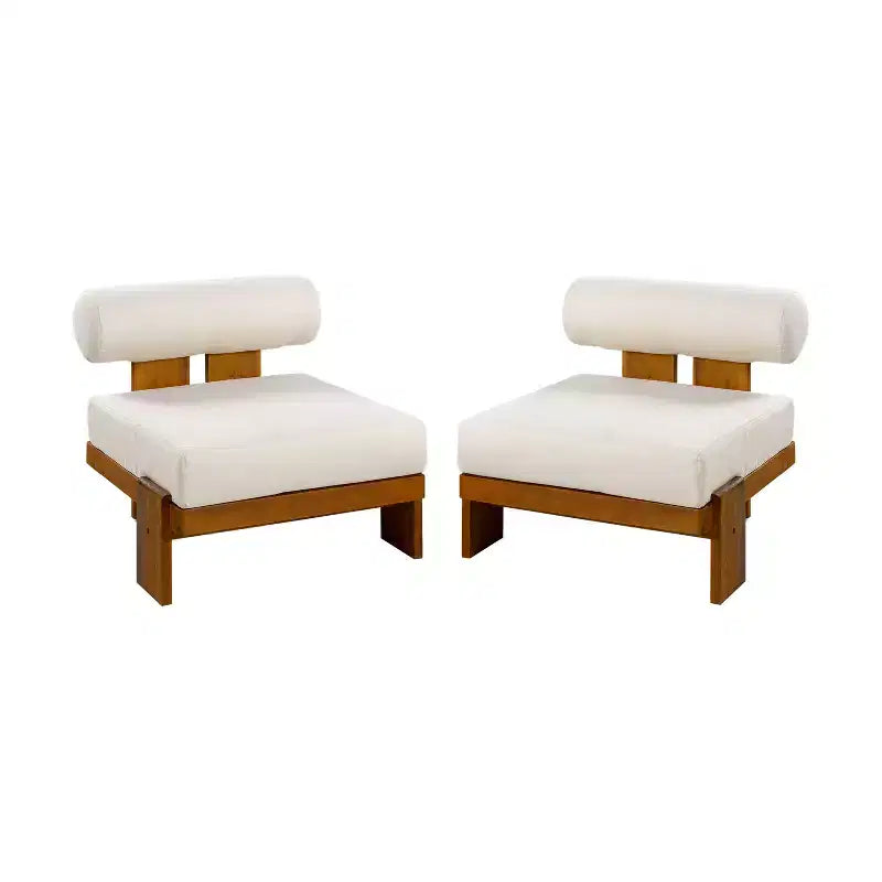 Christopher Knight Home Kavya Chaises de terrasse rembourrées modernes en acacia (lot de 2)