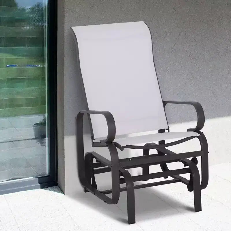 Outdoor Glider Chair, Patio Gliders, Smooth Rocking Chairs for Outside Patio