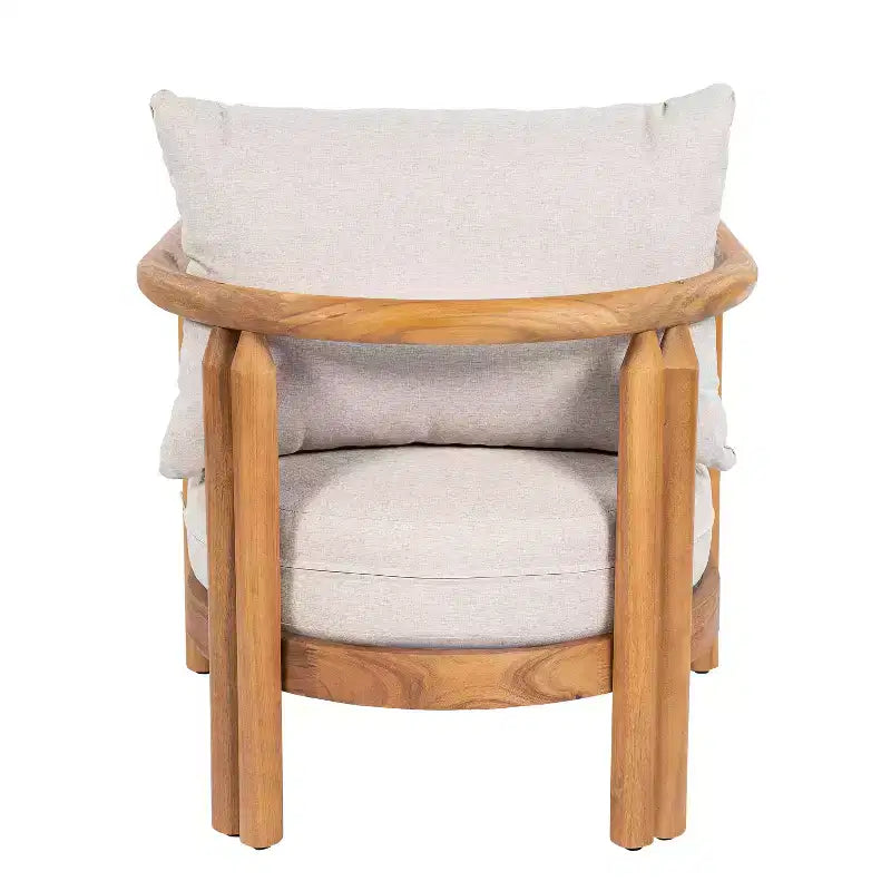 Fauteuil de jardin rustique en bois d'acacia Christopher Knight Home Damaris avec coussins épais
