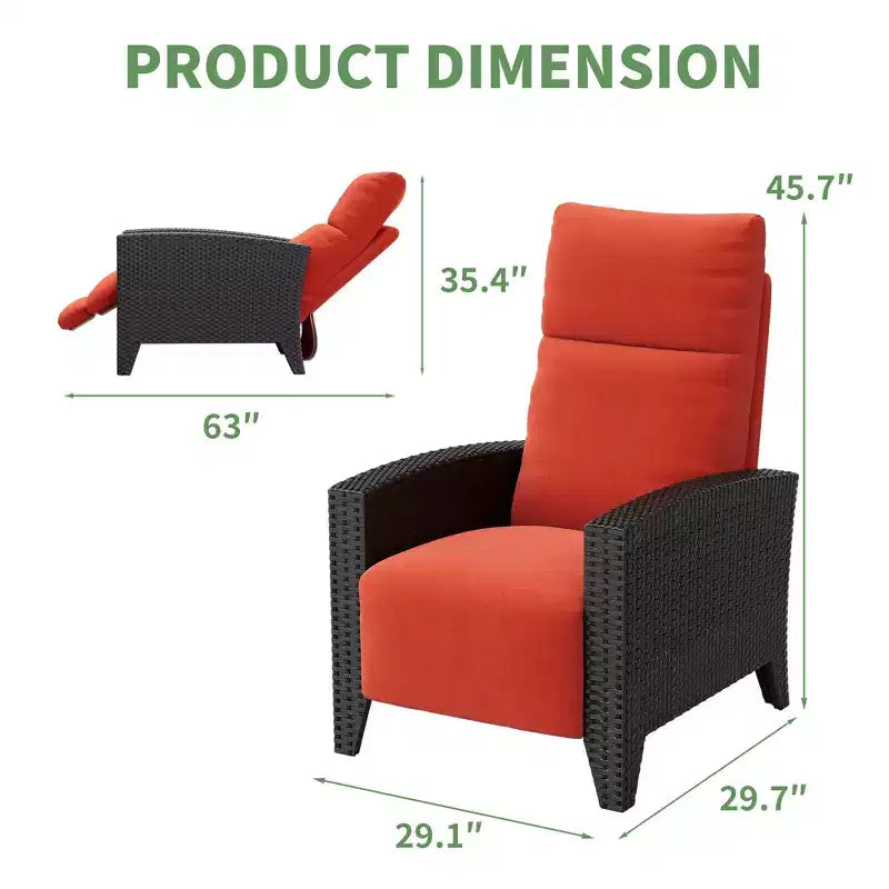 Chaise longue d'extérieur avec tablette rabattable, chaise de patio avec réglage indépendant du dossier et du repose-pieds