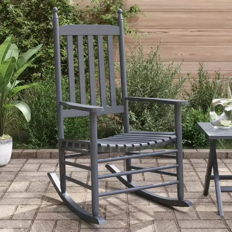 vidaXL Fauteuil à bascule Bois de peuplier massif Fauteuil à bascule standard