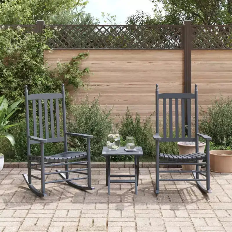 vidaXL Fauteuil à bascule Bois de peuplier massif Fauteuil à bascule standard