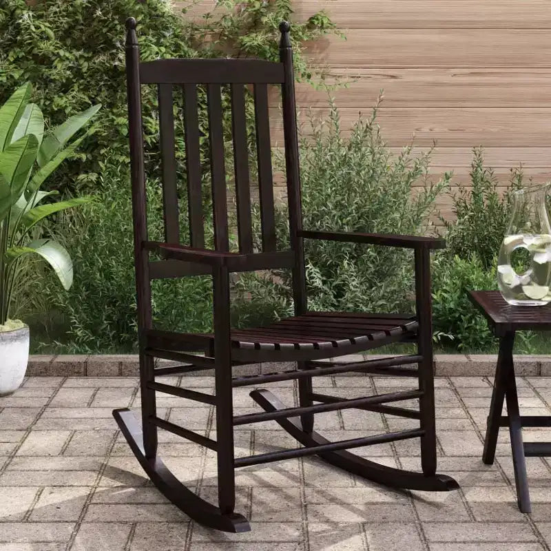 vidaXL Fauteuil à bascule Bois de peuplier massif Fauteuil à bascule standard