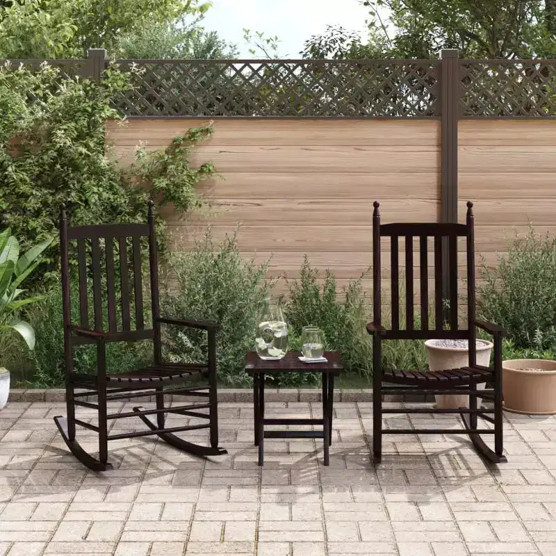 vidaXL Fauteuil à bascule Bois de peuplier massif Fauteuil à bascule standard
