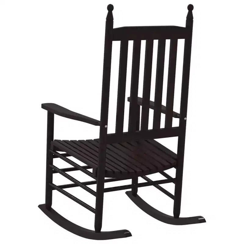vidaXL Fauteuil à bascule Bois de peuplier massif Fauteuil à bascule standard