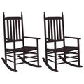 vidaXL Fauteuil à bascule Bois de peuplier massif Fauteuil à bascule standard