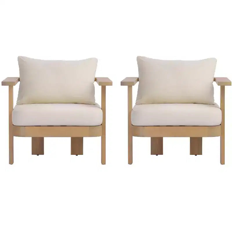 Christopher Knight Home Huda - Fauteuil de club d'extérieur en bois d'acacia avec coussin et design à lattes