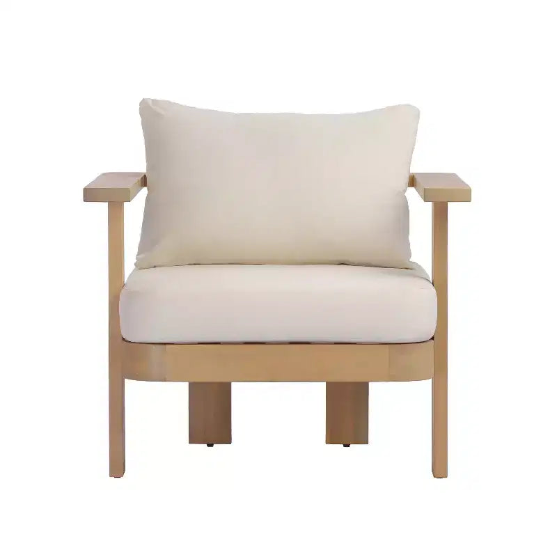 Christopher Knight Home Huda - Fauteuil de club d'extérieur en bois d'acacia avec coussin et design à lattes