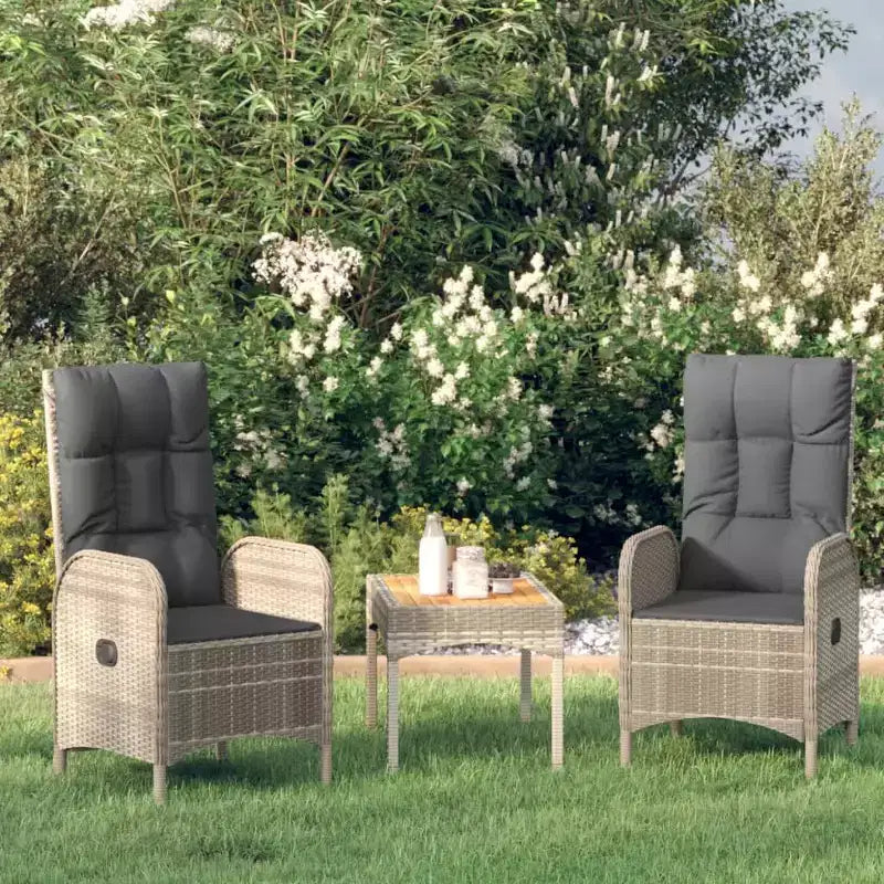vidaXL Chaise d'extérieur Résine tressée et acier Ergonomique