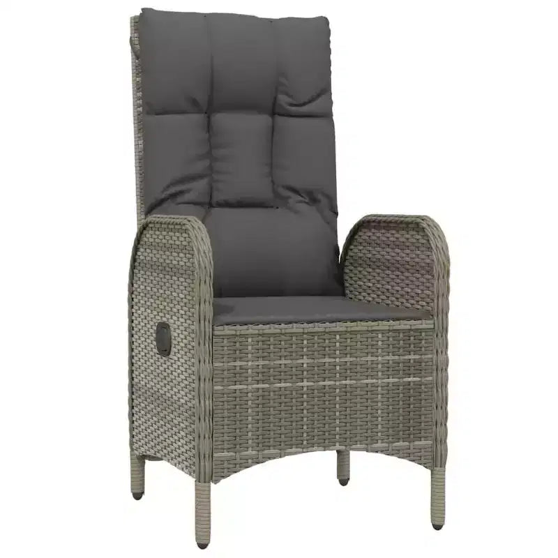 vidaXL Chaise d'extérieur Résine tressée et acier Ergonomique