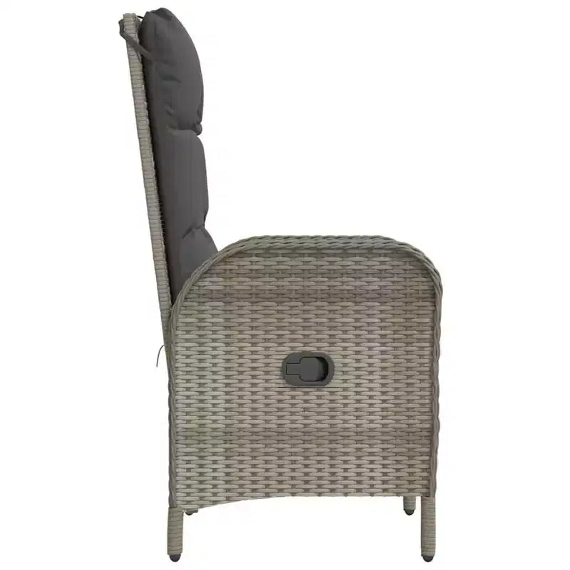 vidaXL Chaise d'extérieur Résine tressée et acier Ergonomique