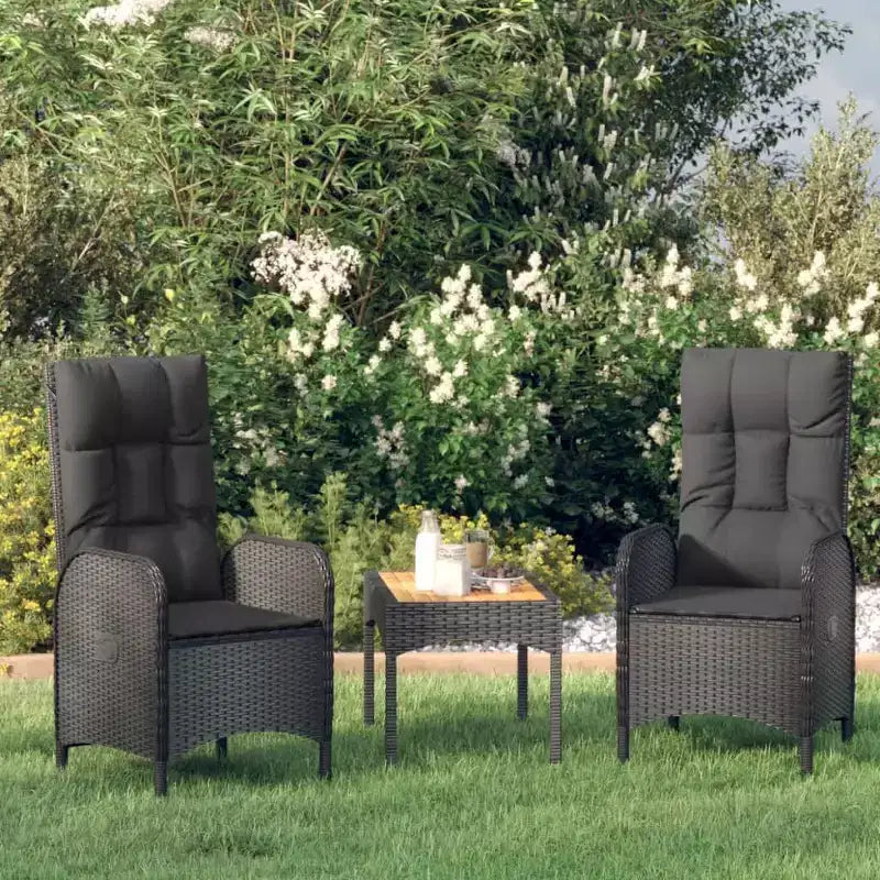 vidaXL Chaise d'extérieur Résine tressée et acier Ergonomique