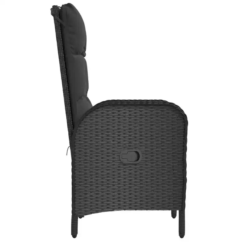 vidaXL Chaise d'extérieur Résine tressée et acier Ergonomique