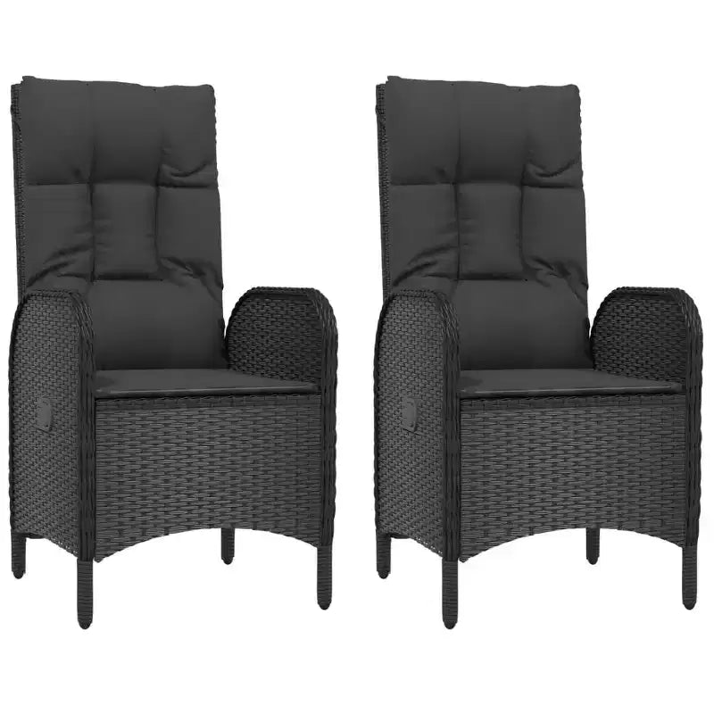 vidaXL Chaise d'extérieur Résine tressée et acier Ergonomique