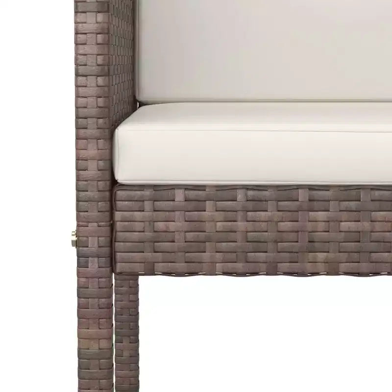 vidaXL Lot de 4 Tabourets de Bar en Résine Tressée, Acier Enduit de Poudre